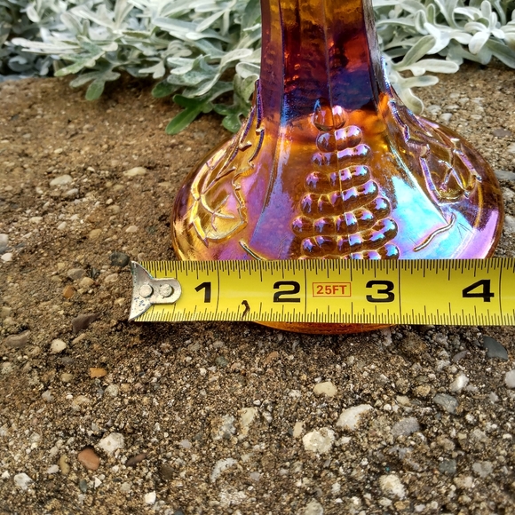 Vintage Amber Indiana Glass Harvest Grape, Open Compote - Picture 2 of 4